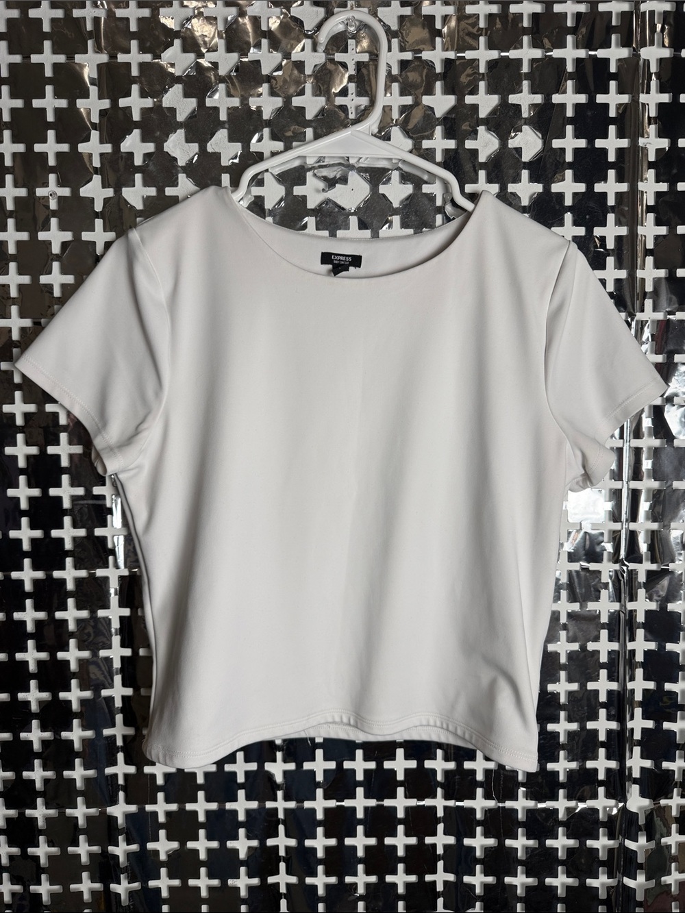 Express Short Sleeve Crewneck Tee in White